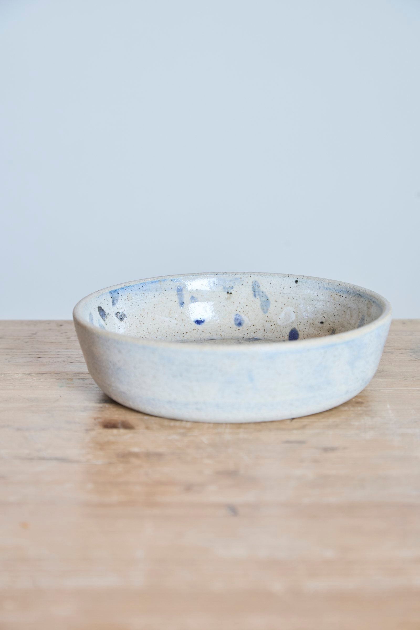 Dots Bowl, Dots on White Clay