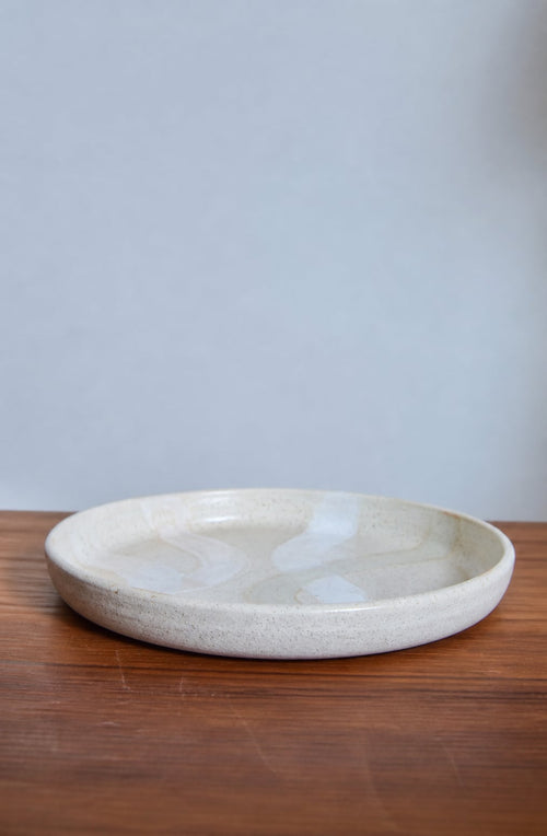 Curves Curves Plate, White Curves on White Clay