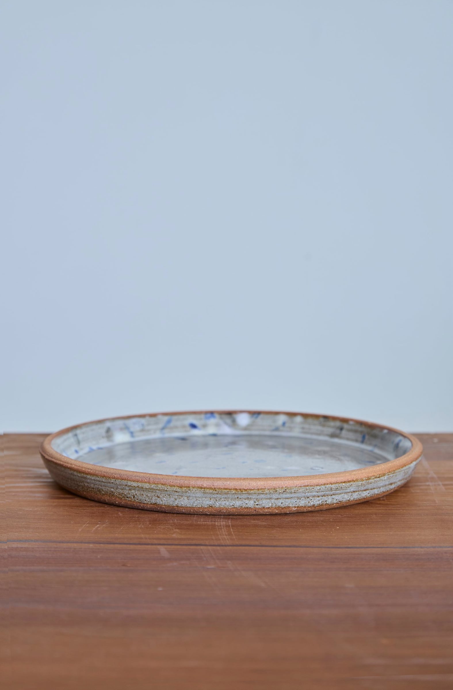 Dots Plate, Dots on Natural Clay
