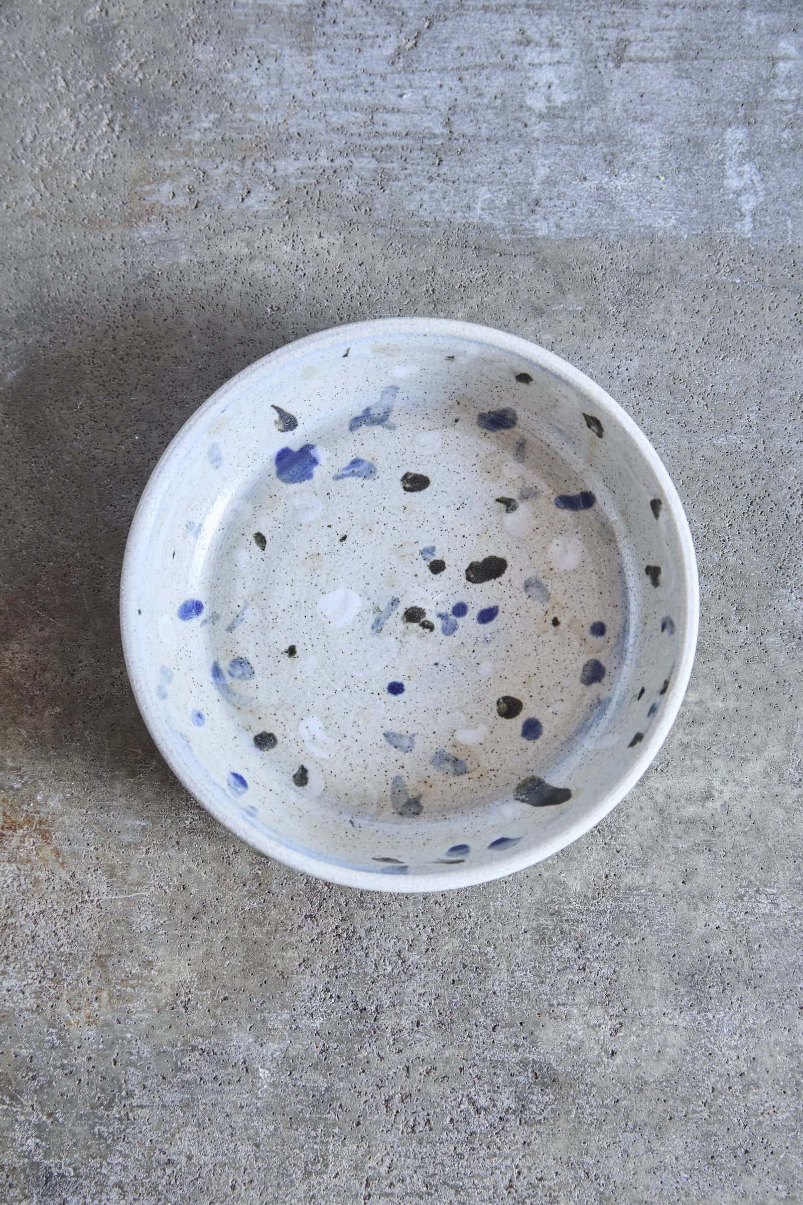 Dots Bowl, Dots on White Clay