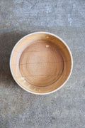 Scored Lines Bowl, Yellow on White Clay