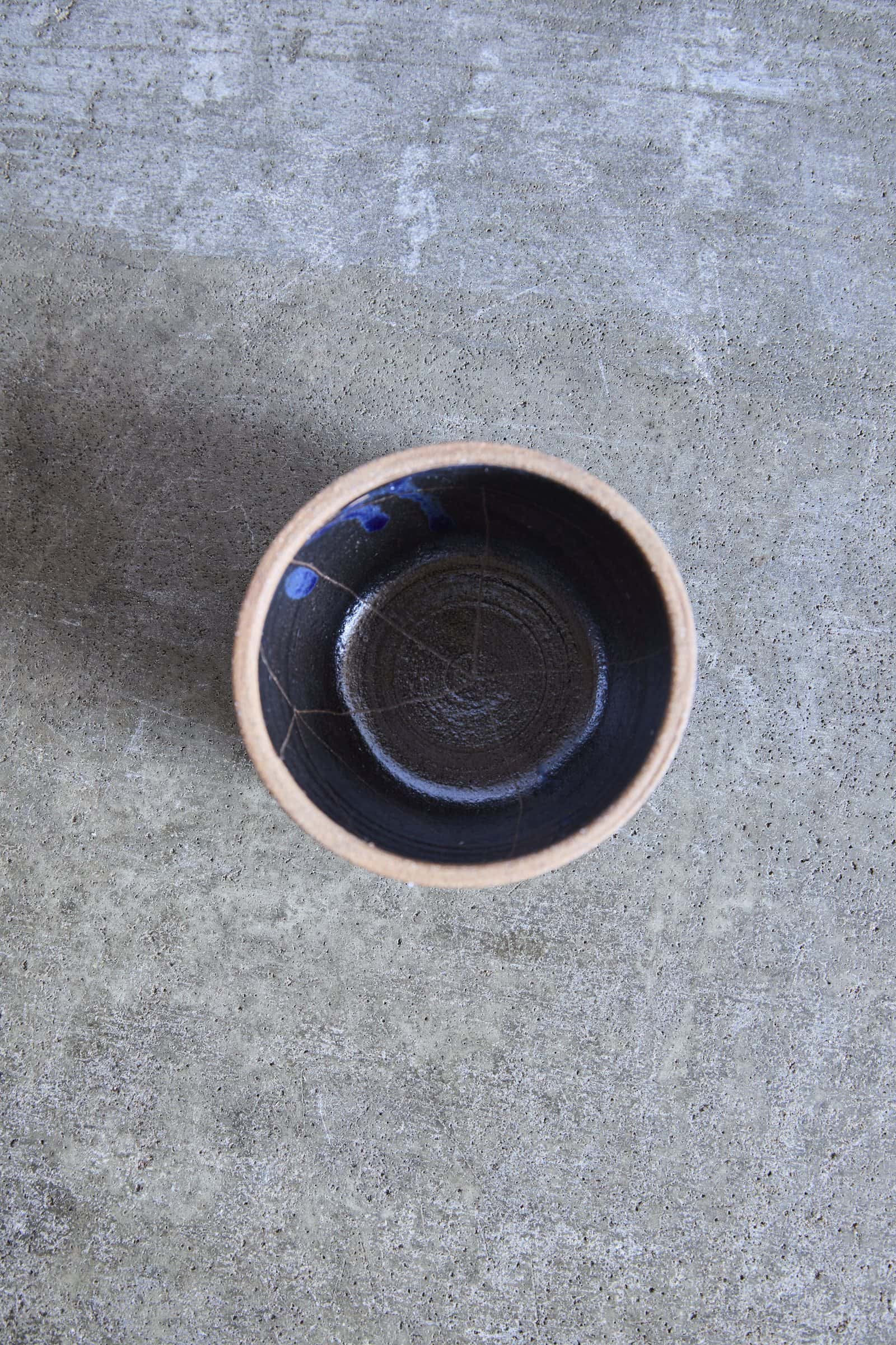 Scored Constellation Bowl, Indigo on Natural Clay