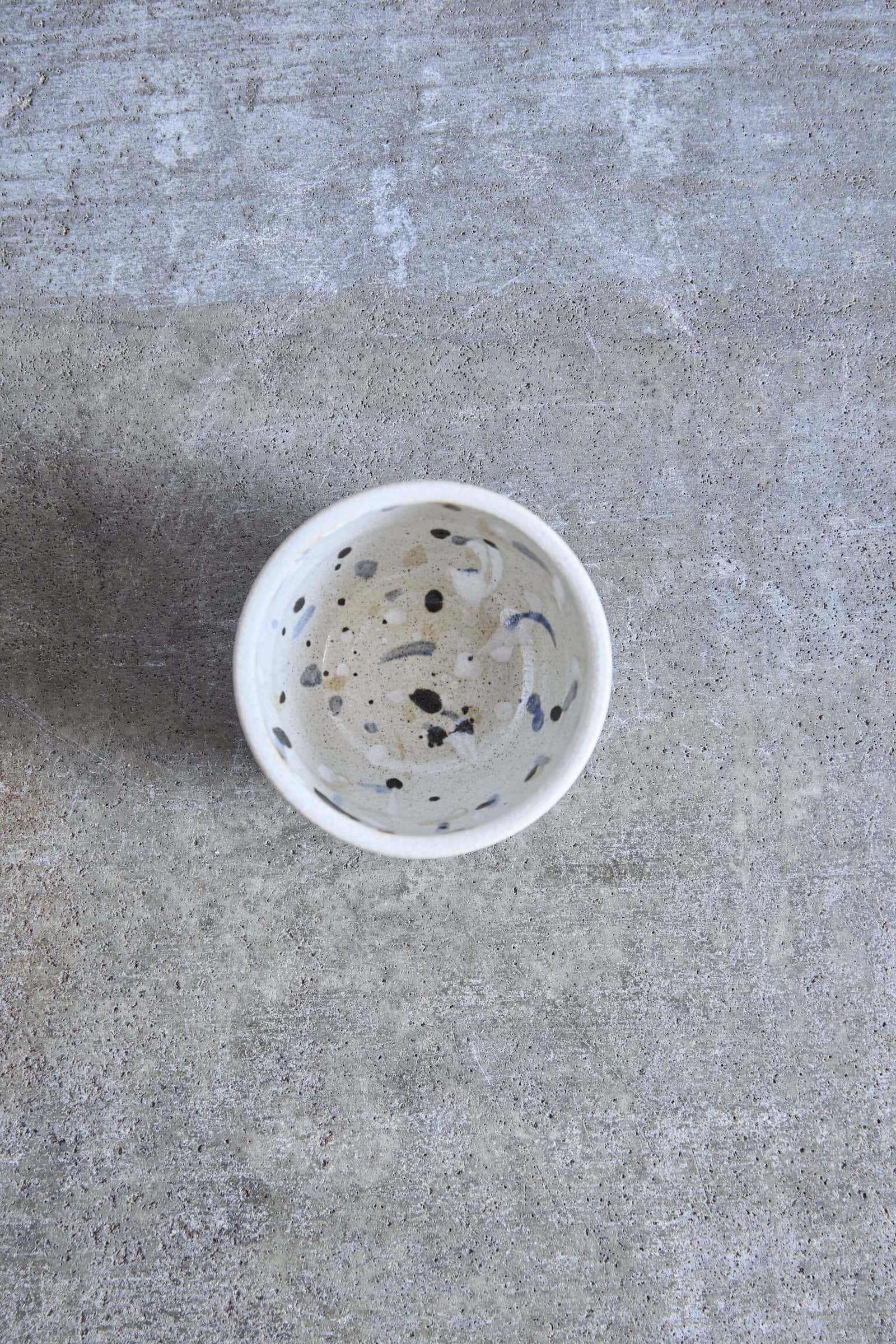 Dots Bowl, Dots on White Clay