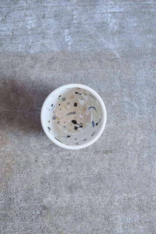 Dots Bowl, Dots on White Clay