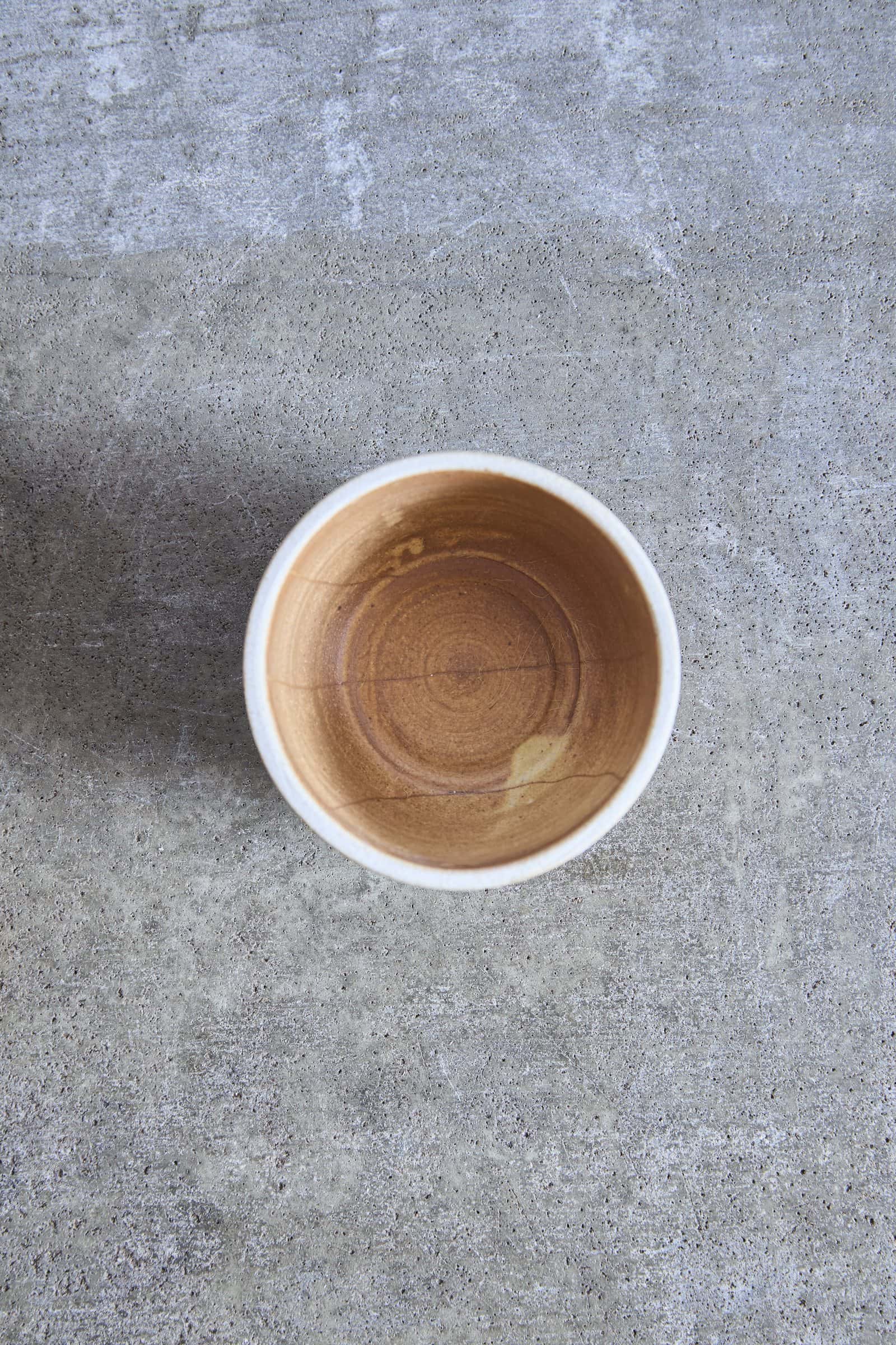 Scored Lines Bowl, Yellow on White Clay