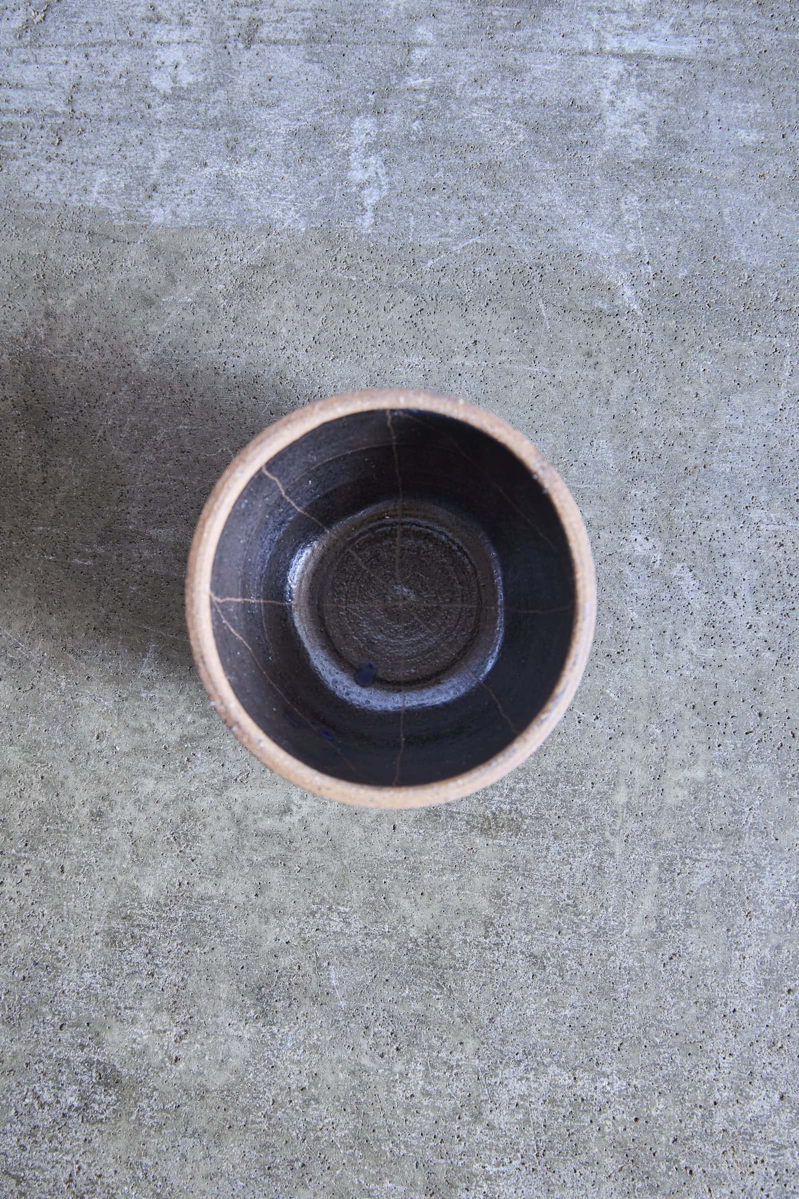 Scored Scales Bowl, Indigo on Natural Clay