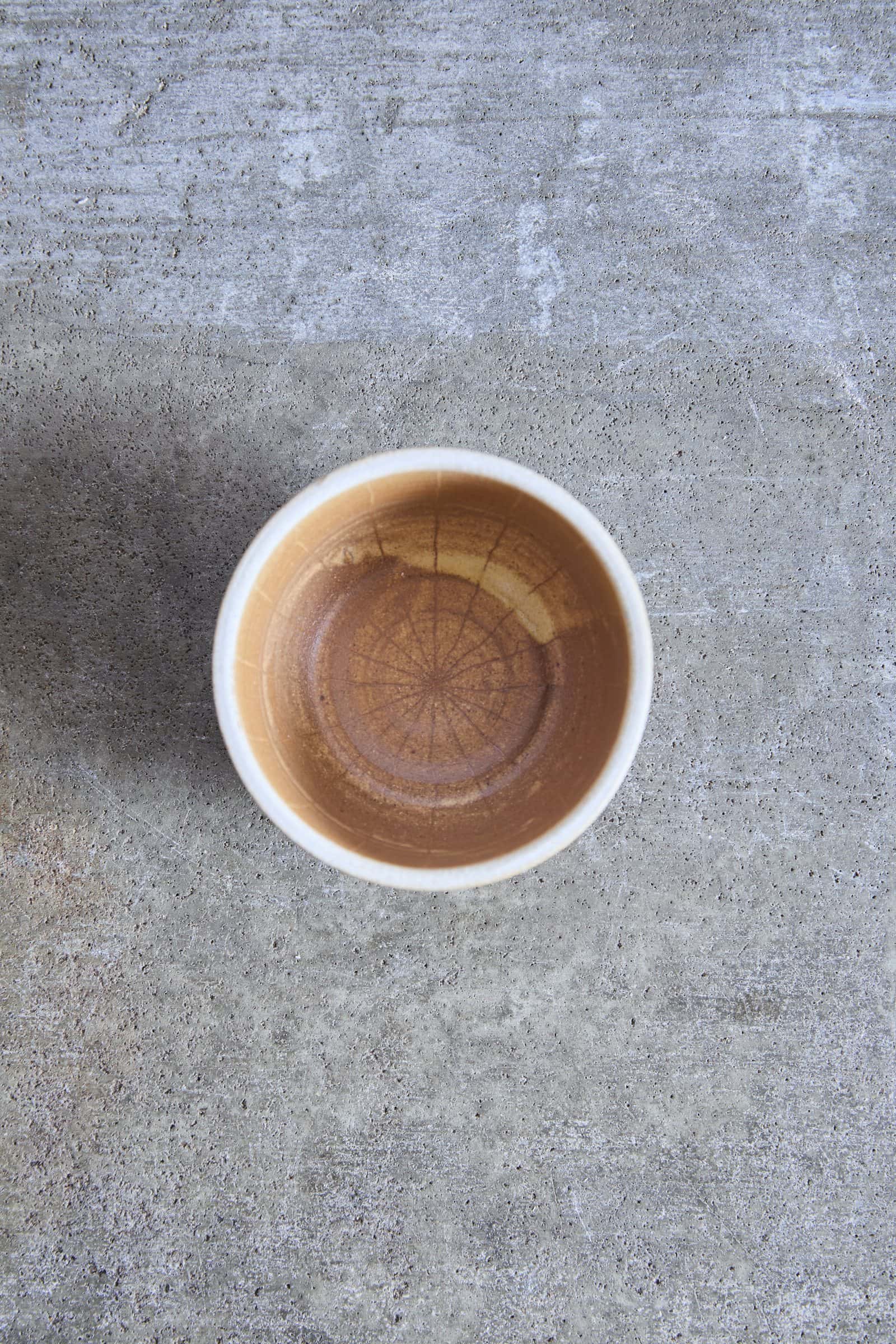 Scored Star Bowl, Yellow on White Clay