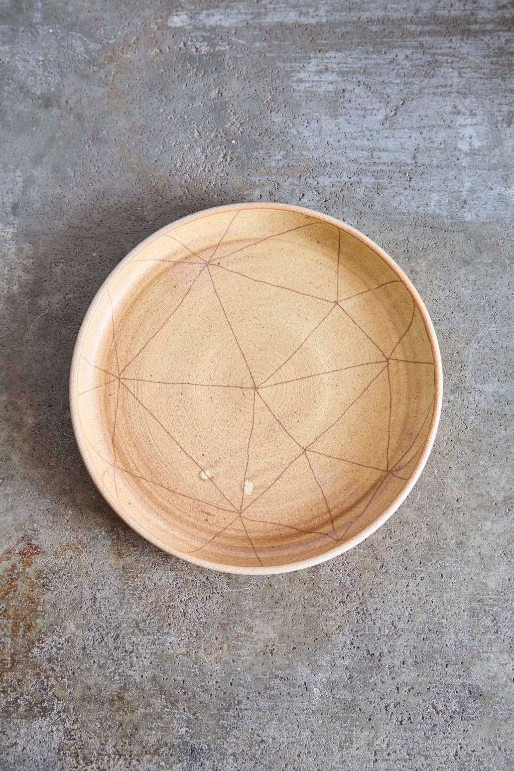 Scored Constellation Plate, Yellow on White Clay