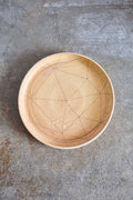 Scored Constellation Plate, Yellow on White Clay