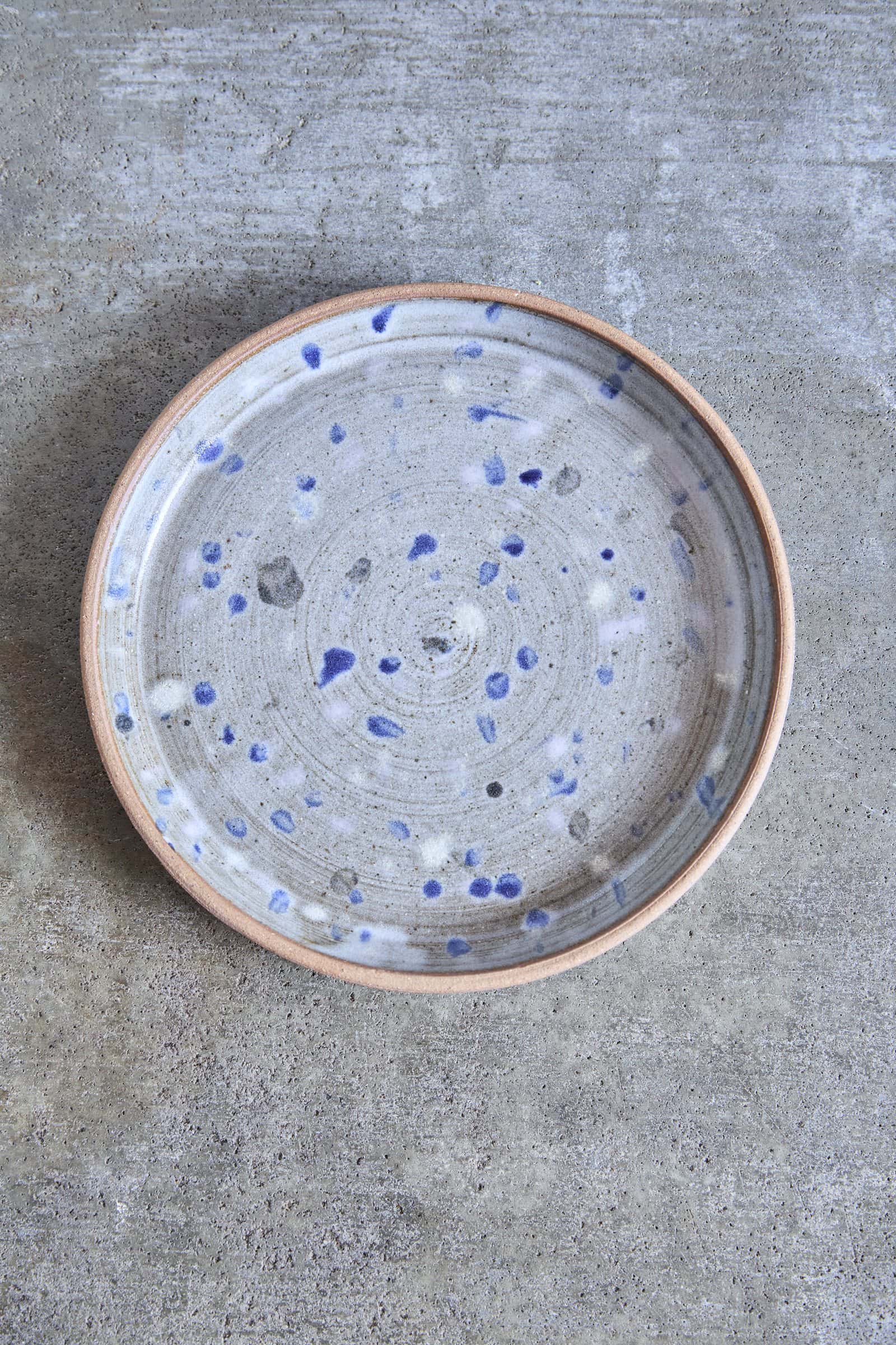 Dots Plate, Dots on Natural Clay