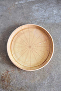 Scored Star Plate, Yellow on White Clay