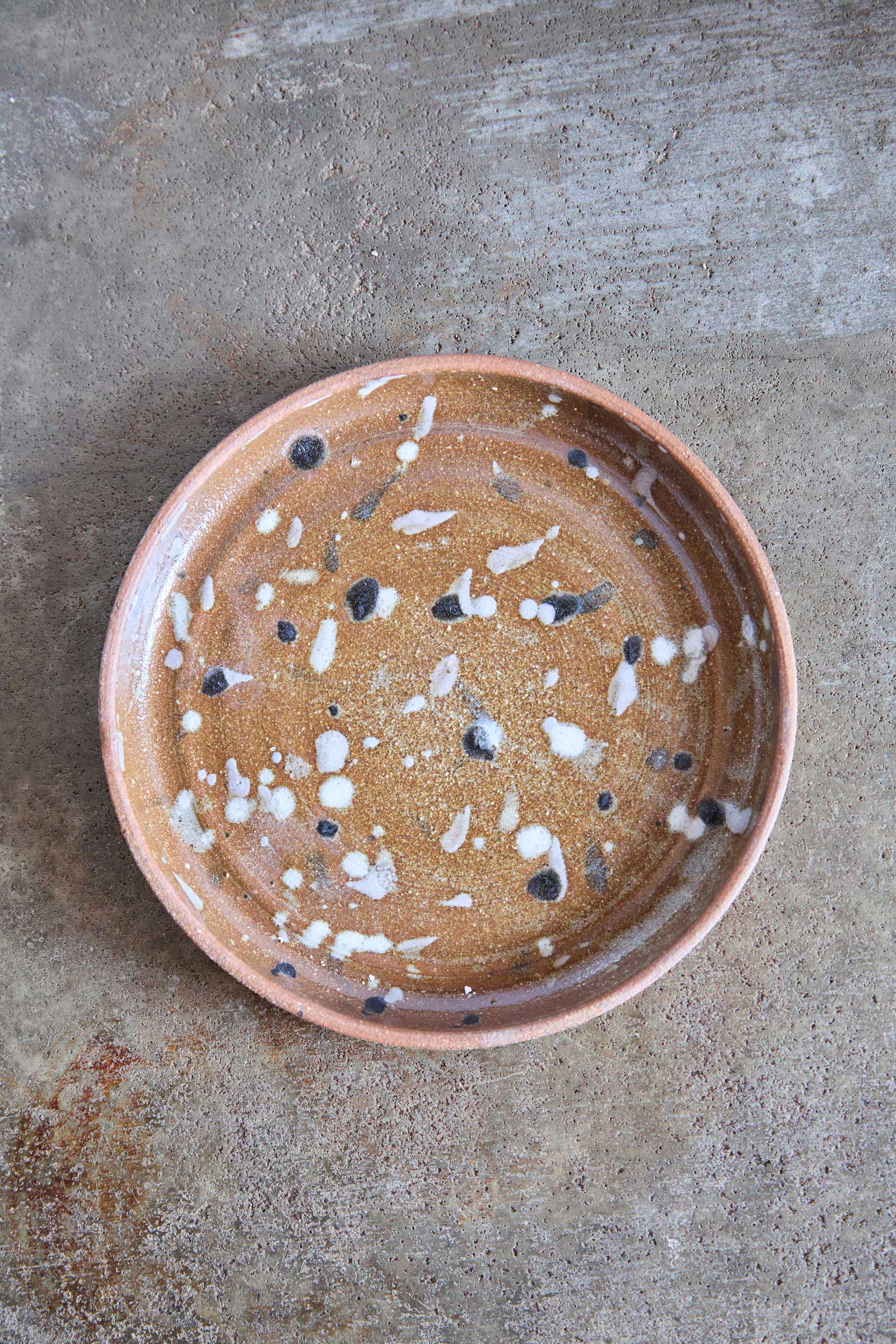 Dots Plate, Dots on Natural Clay
